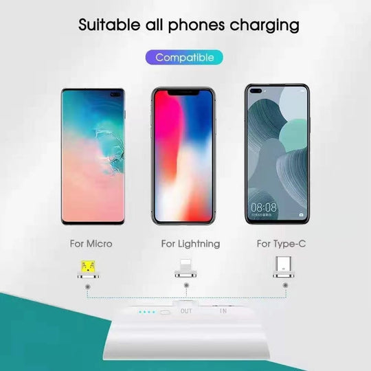 B660-Wh 3000Mah Mini Power Bank With 3 Magnetic Connectors