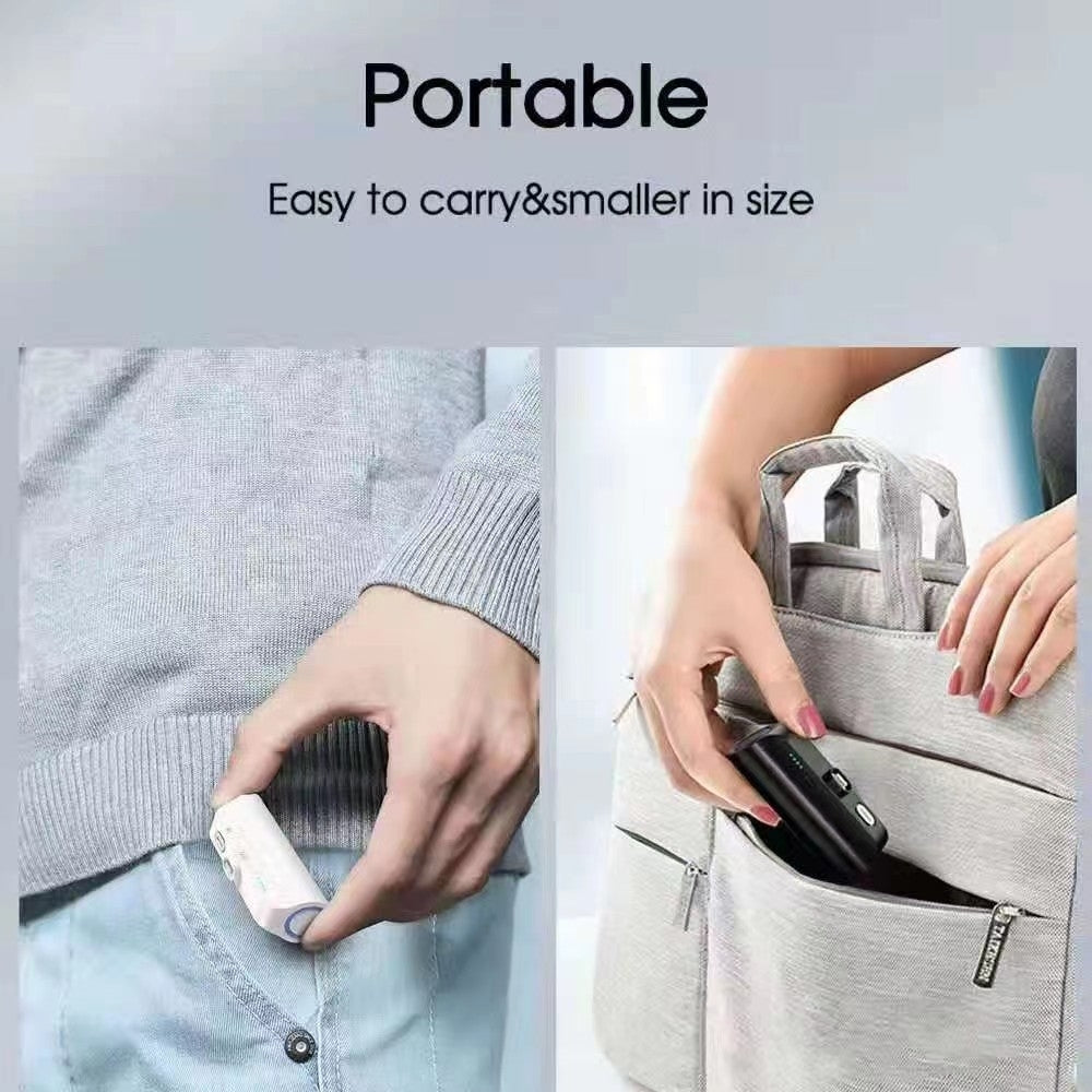 B660-Wh 3000Mah Mini Power Bank With 3 Magnetic Connectors (White)