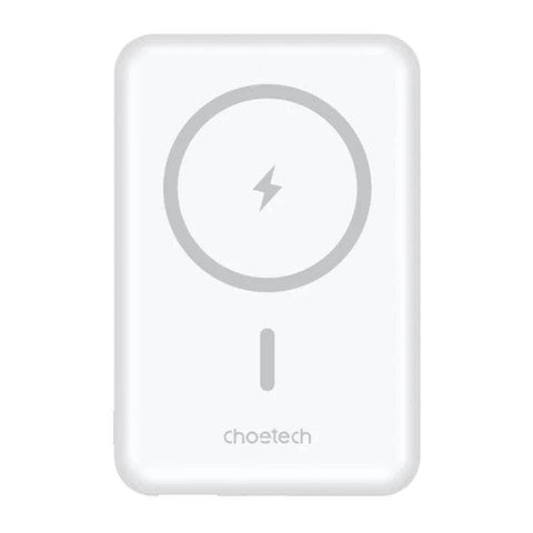 Sleek 5000mAh Wireless Magnetic Power Bank - White
