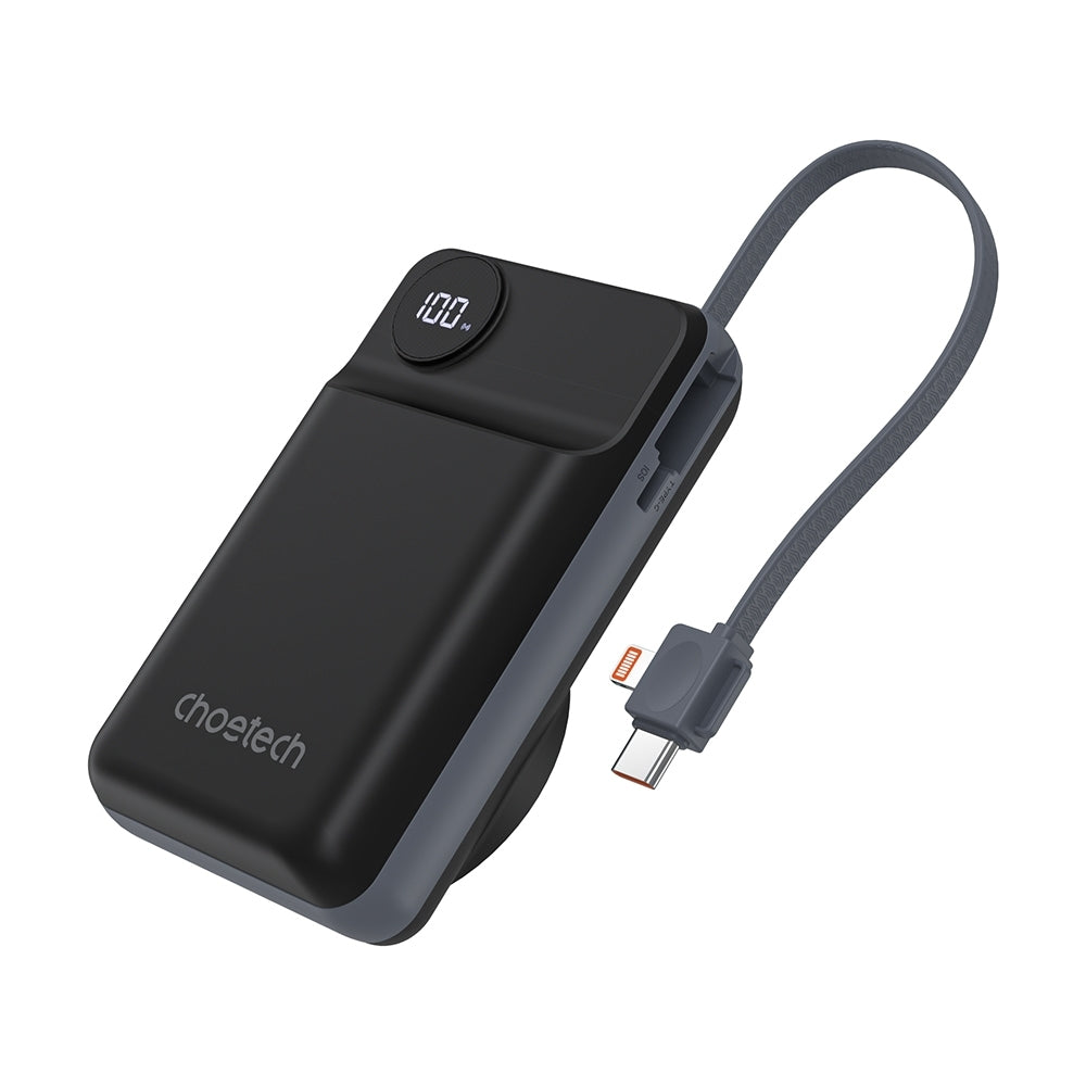 Black colour - Black 20,000mAh Wireless Power Bank - USB-A & USB-C Fast Charge