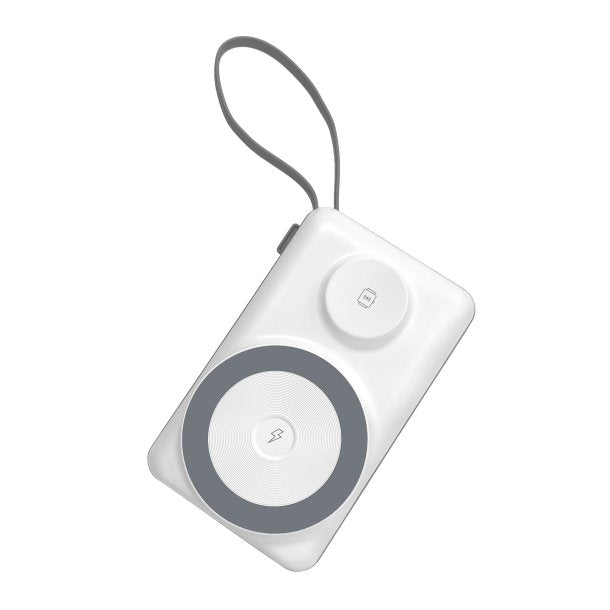 White 20,000mAh Wireless Power Bank - USB-A & USB-C Fast Charge | Phone Chargers