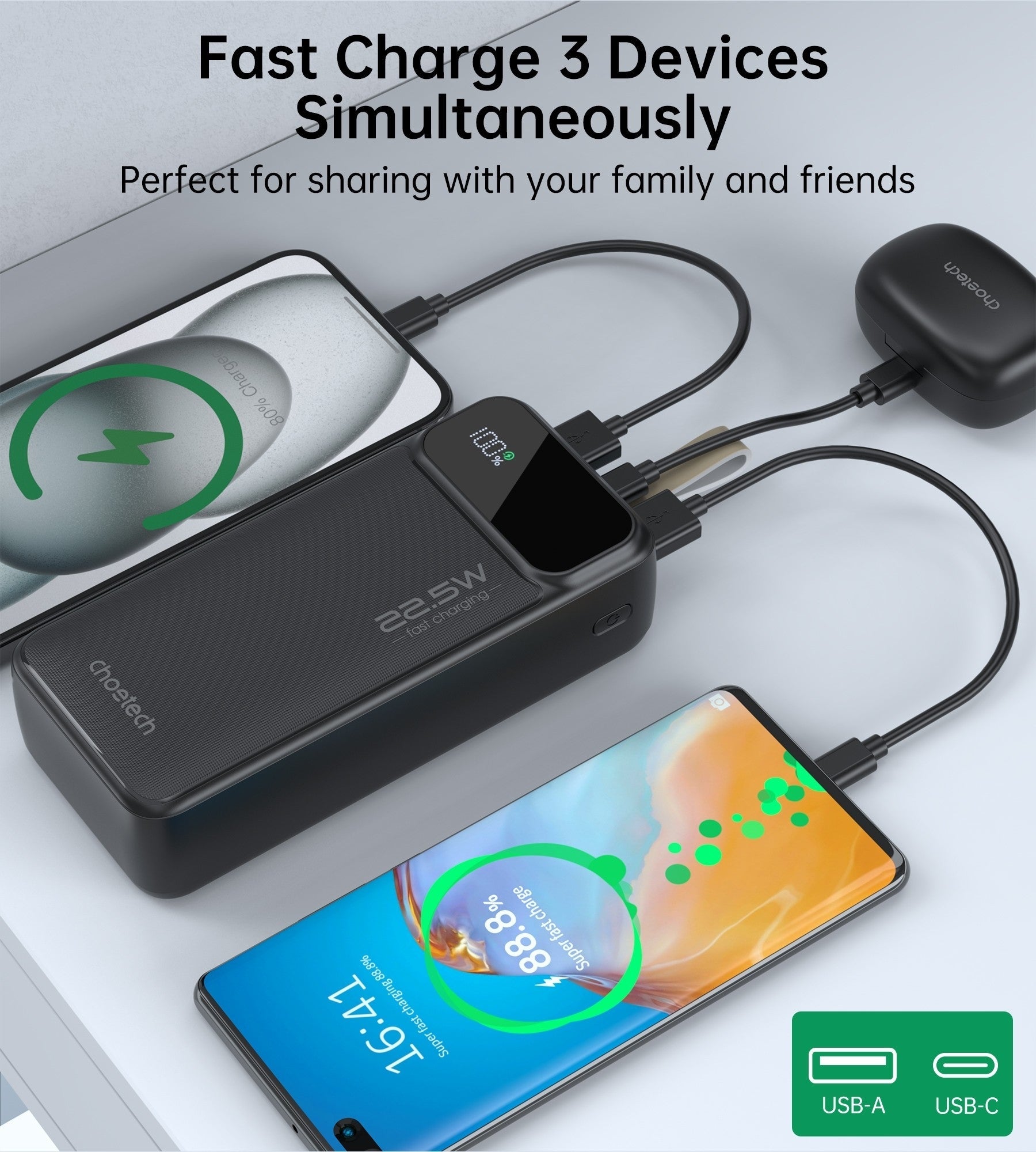 30000mAh Power Bank PD22.5W with Digital Display, Power Banks & Chargers - photo 7