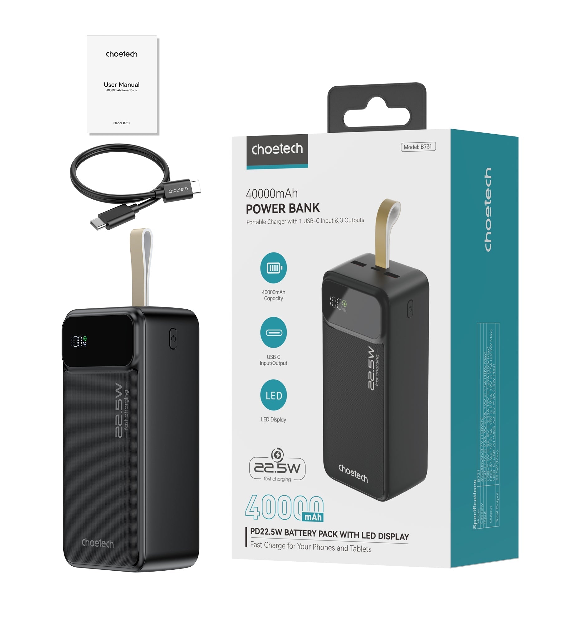 40000mAh Power Bank PD22.5W with Digital Display | Power Banks & Chargers - photo 11