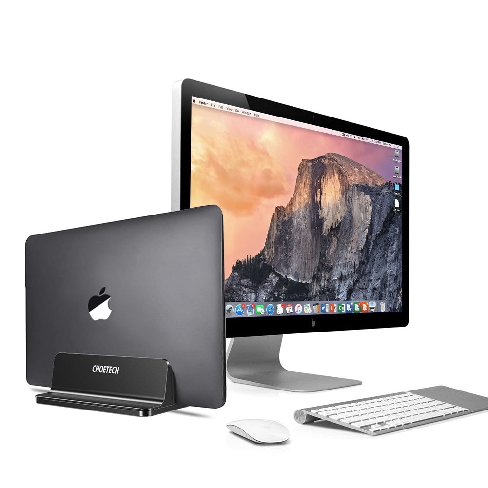 H038-Bk Desktop Aluminum Stand With Adjustable Dock Size For Laptops And Tablets