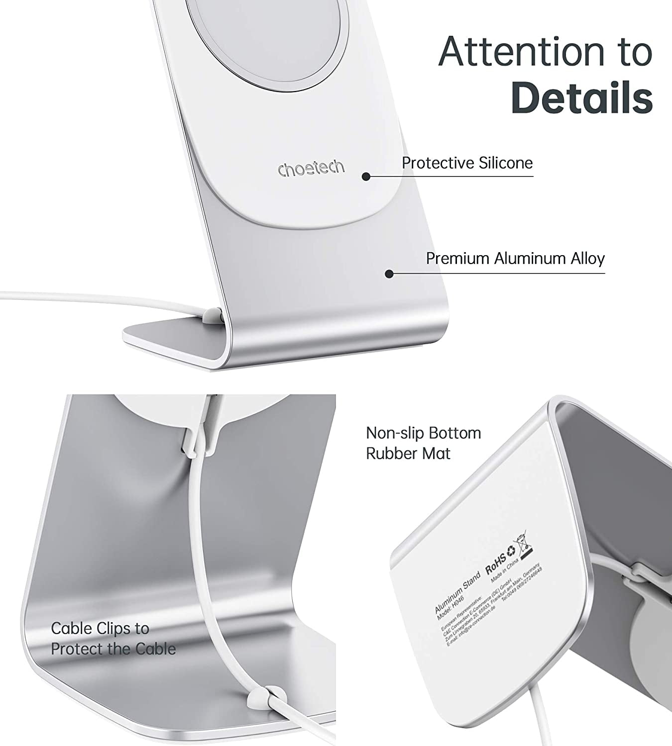 H046 Phone Stand For Magsafe Charger Aluminum (Stand Only), Camera Accessories