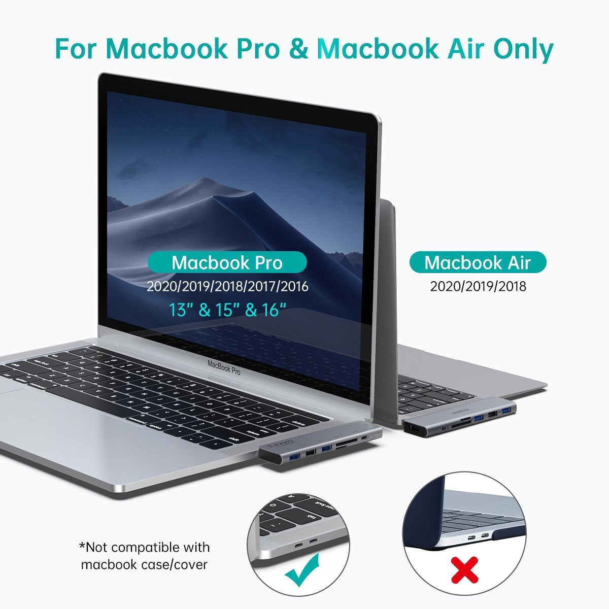 7-In-1 Macbook Pro Usb Adapter with Laptop Stands