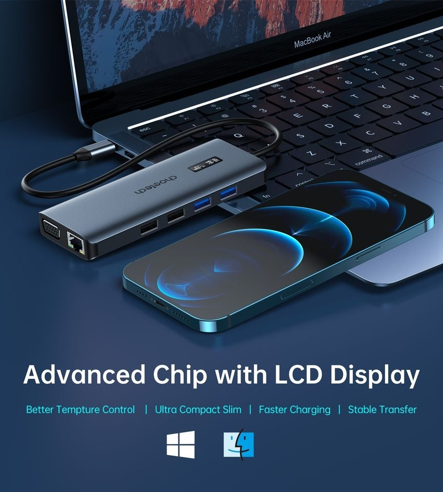 Hub-M26 12-In-1 Usb-C Multiport Adapter with Laptop Stands