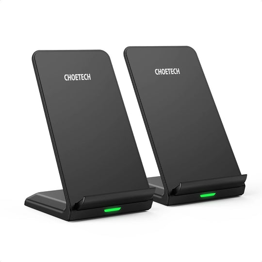 Fast Wireless Charging Stand 10W Qi-Certified T524S 2-Pack - Phone Chargers