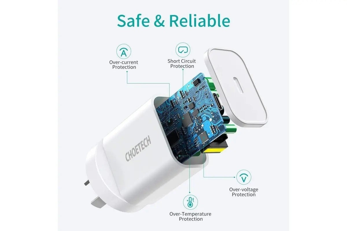 Pd20W Usb-C Iphone Fast Charger With Mfi Certified Usb-C Cable | Choetech