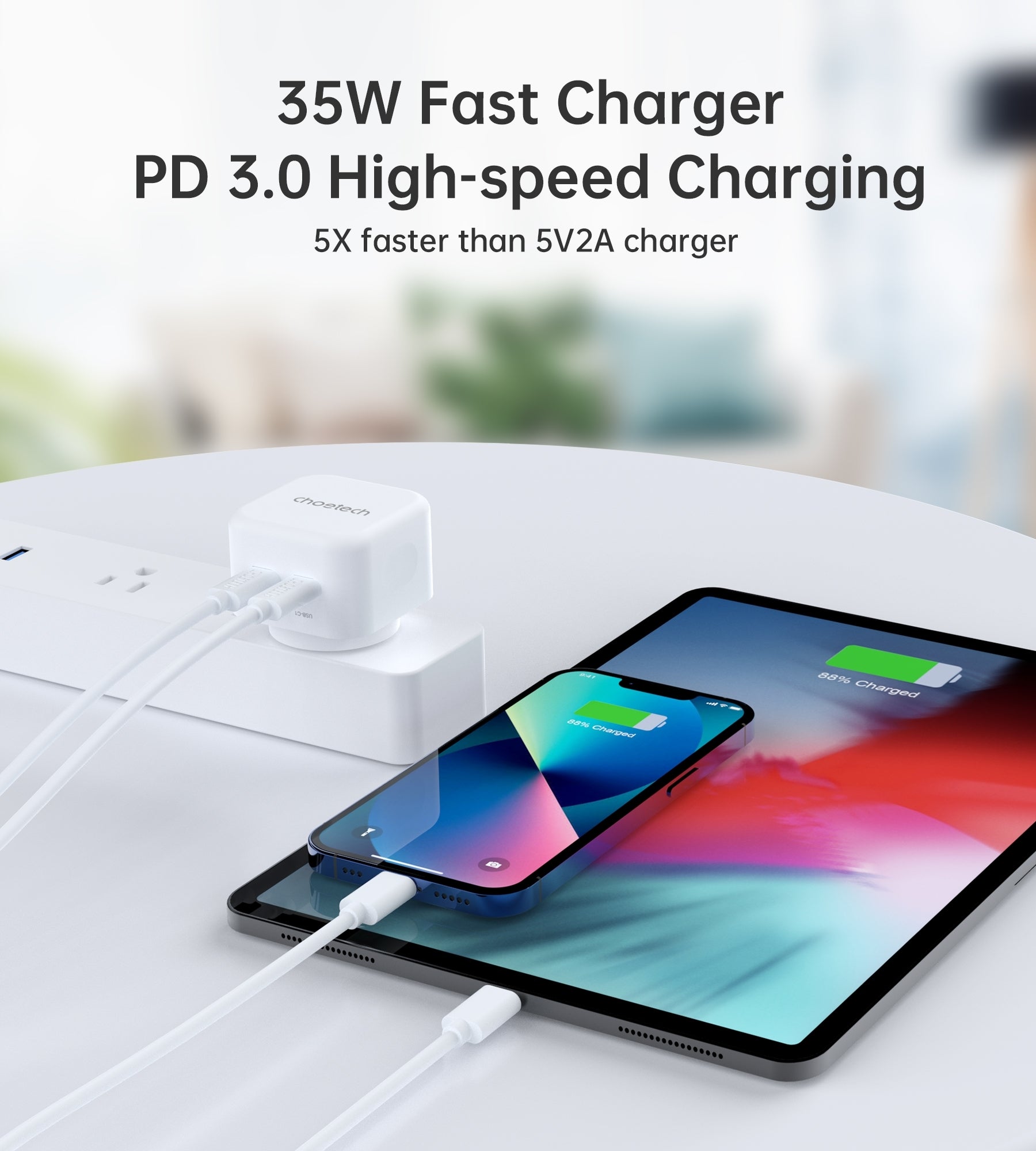 Phone Chargers - Q5008 Pd 35W Dual Usb-C Charger