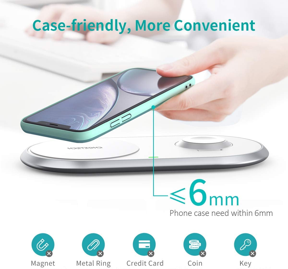2-in-1 Dual Wireless Charger Pad (MFI Certified)
