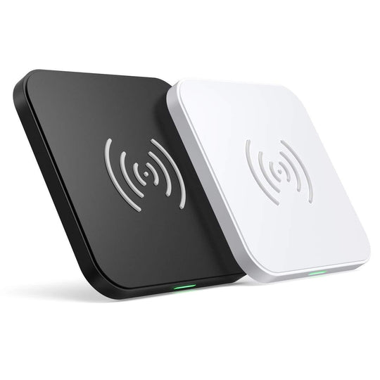 Qi Certified Fast Wireless Charging Pad Black And White 2 Pack - Choetech