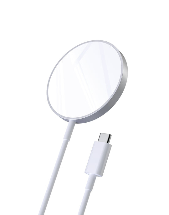 15W Magsafe Magnetic Wireless Charger White 1.5M - Phone Chargers