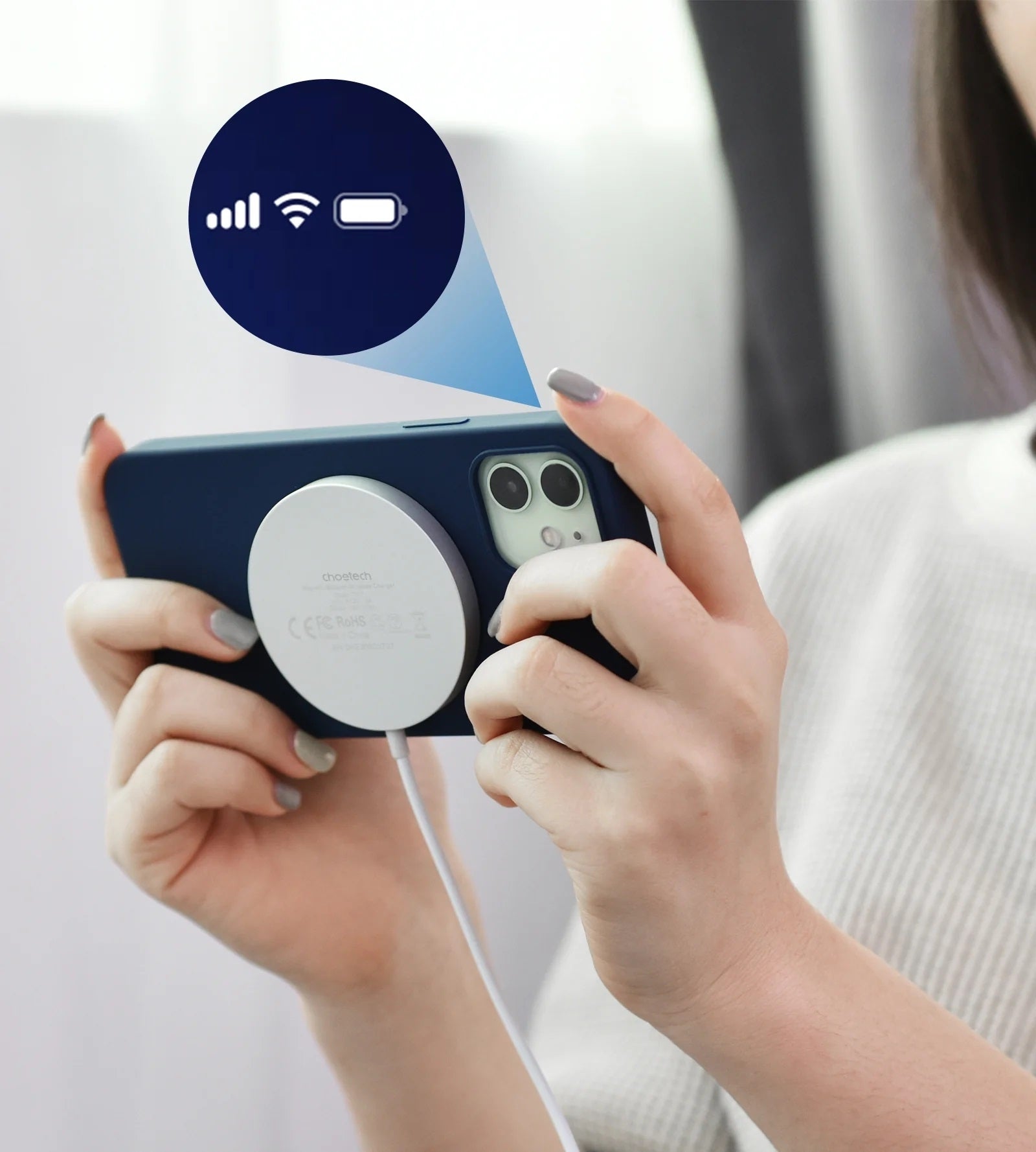 Your Ease Using Our - T518-F 15W Removable Wireless Magnetic Charger For Iphone12/13/14