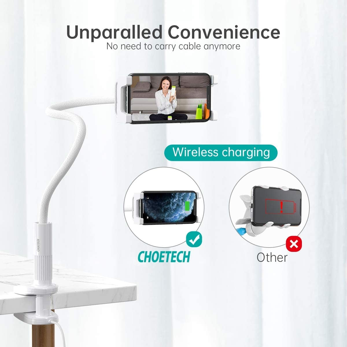 Wireless Charger With Flexible Holder | Camp Furniture - photo 6