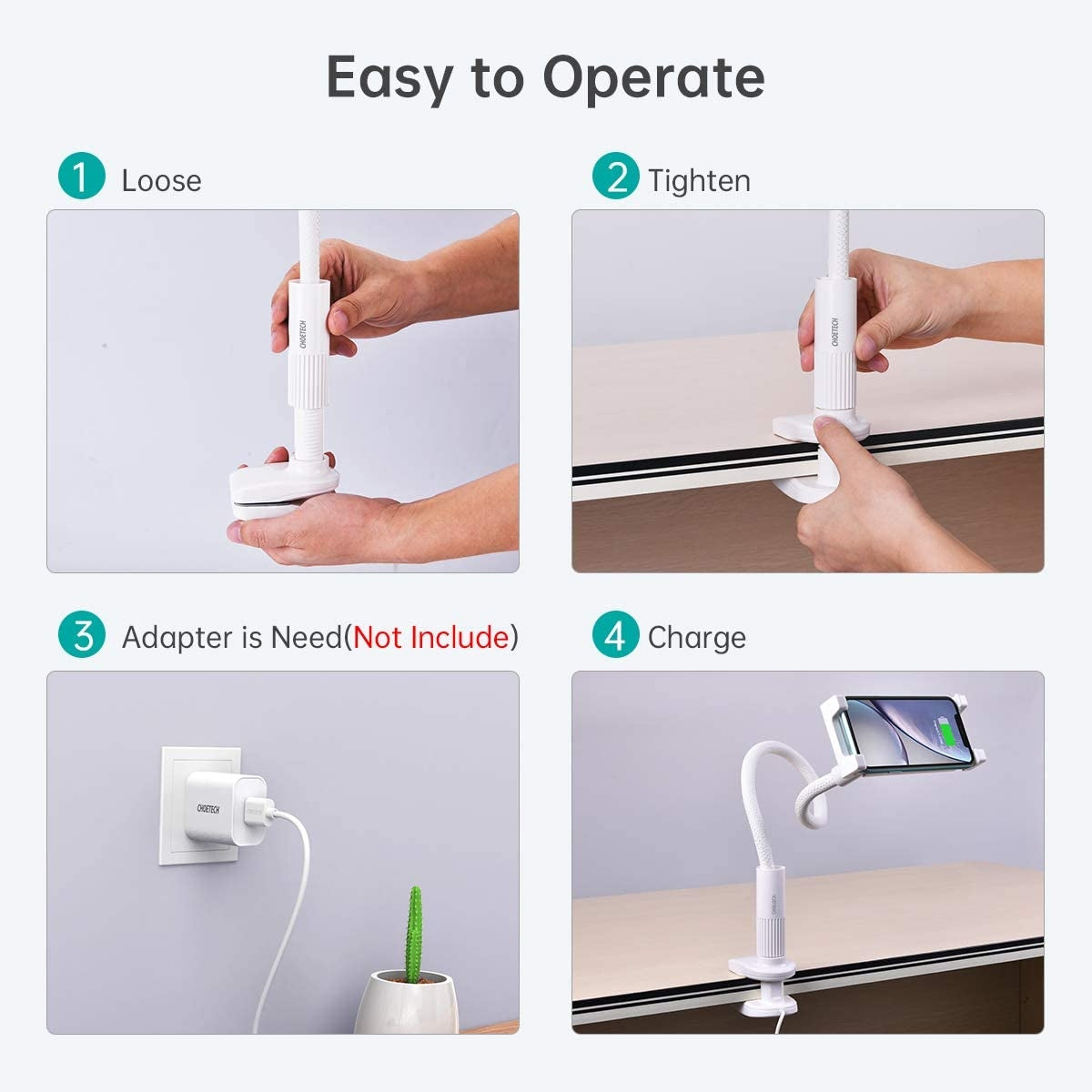 Wireless Charger With Flexible Holder with Camp Furniture