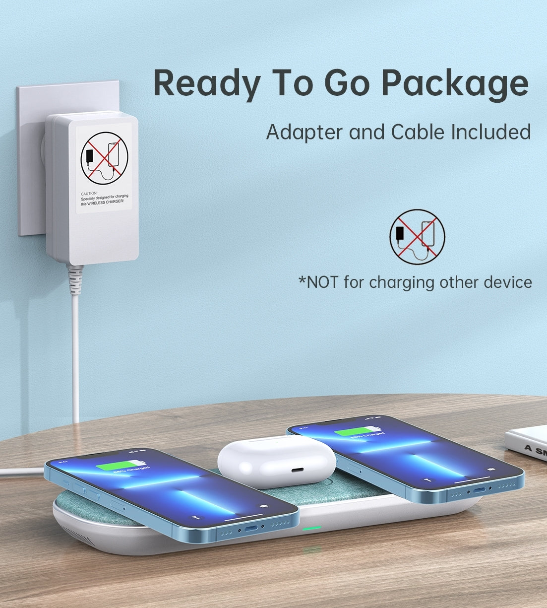 Magleap 3-In-1 Magnetic Wireless Charging Pad With Ac Adapter with Phone Chargers - photo 8