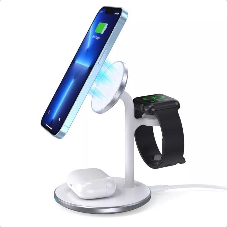 T585-F 3-In-1 Wireless Charging Station Dock with Phone Chargers - photo 8