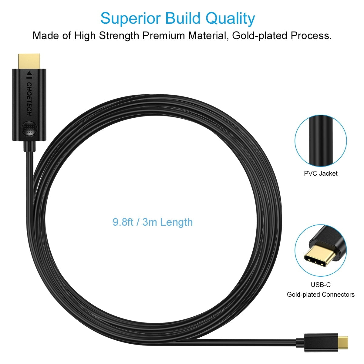 TVs & Accessories - Usb-C To Hdmi Cable 3M