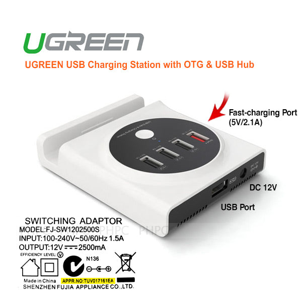 Multifunction Usb Charging Station With Otg Usb Hub (20352) - Phone Chargers