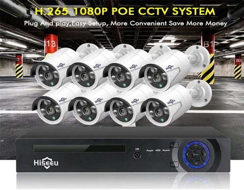 H5Nvr-P8-612P 8Ch 2Mp/1080P Poe Cctv System (2Tb Hdd)