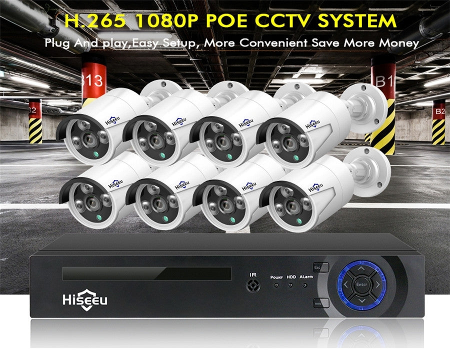 SecureVision 8CH 4MP PoE CCTV System with 2TB HDD
