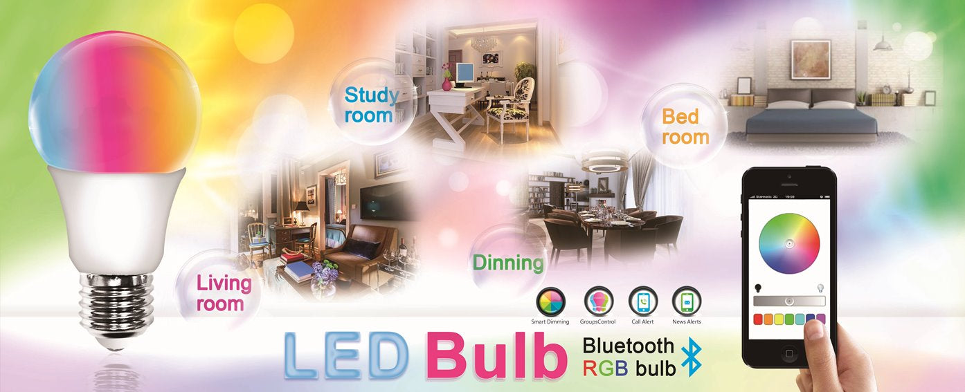 Mv Smart Bulb 9W B22 Twin Pack (Apple App Only ) with Coloured Lights