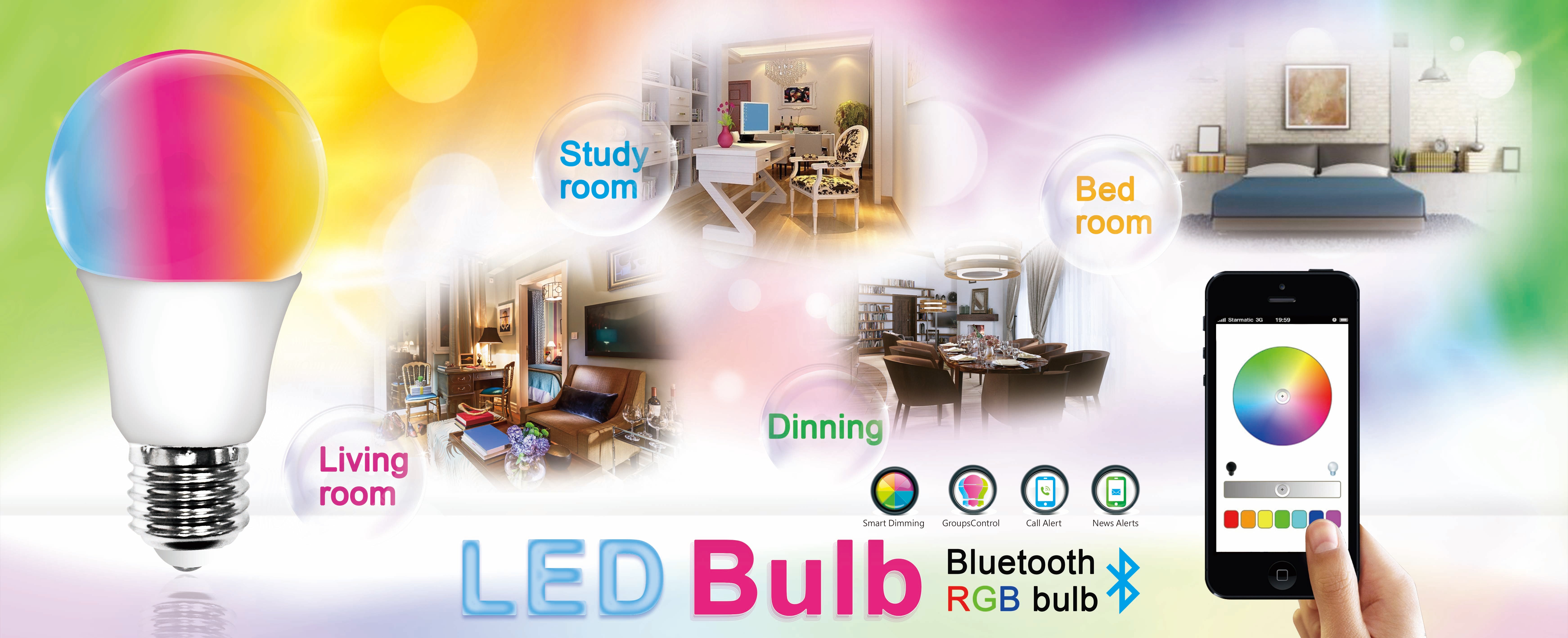 Mv Smart Bulb 9W E27 Twin Pack (Apple App Only ) with Coloured Lights