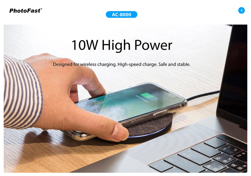Photofast Aircharge Qi Compatible 10W Fast Charge (Sku:Ac8000) - Power Banks & Chargers