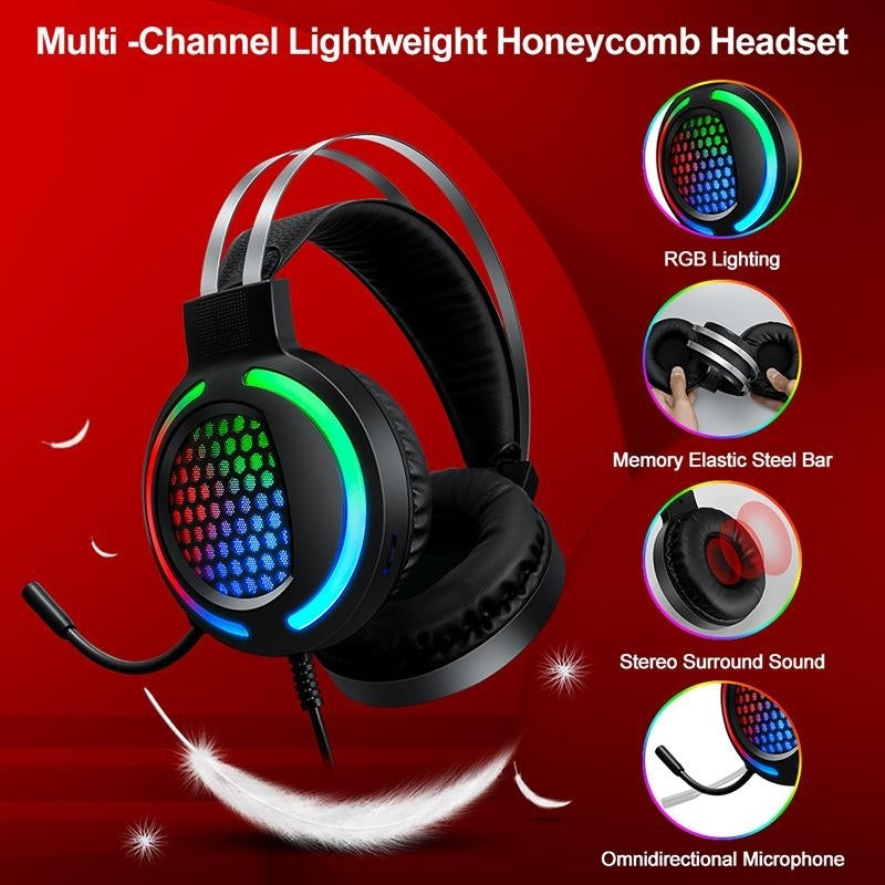 4-Pcs Rainbow Keyboard/Mouse/Headphone/Mouse Pad Kit Set with Musical Toys - photo 8