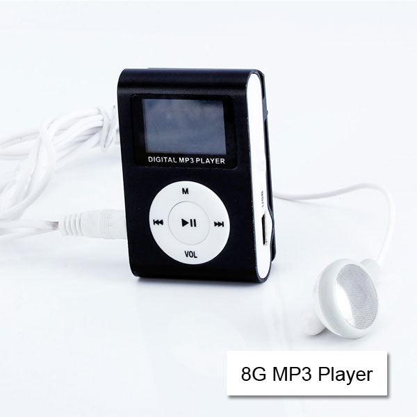 16G Mp3 Music Player With Usb Cable & Earphone Black