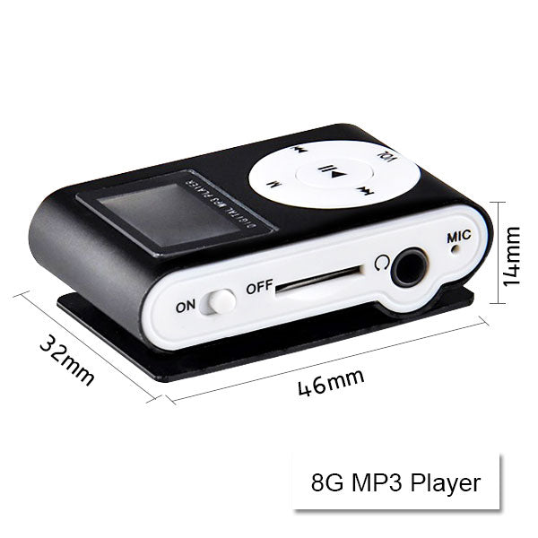 16G Mp3 Music Player With Usb Cable & Earphone Silver