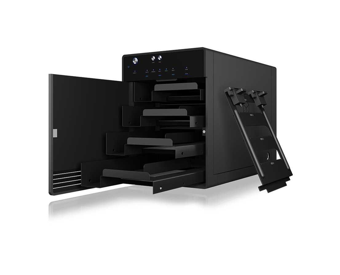 Icy Box Single - Isingle Enclosure For 4X Hdd/Ssd With Usb 3.1 (Gen 2) Type-C Interface And Fan