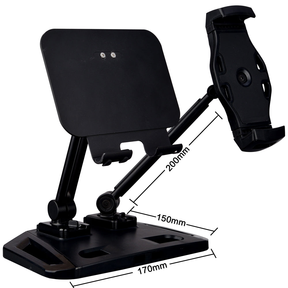 And Adjustable Double Arm Stand Holder Black - Universal
