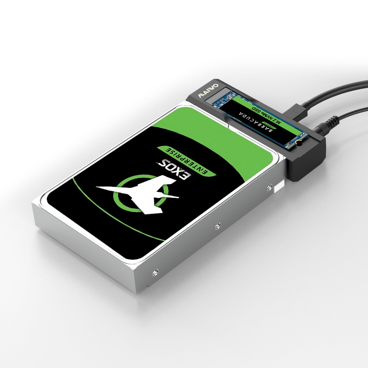 Efficiently Connect - Usb To M.2 & Sata 2-In-1 Adapter: Hdd & Nvme/Sata M.2 Ssd, Usb 3.2 Gen2 10Gbps