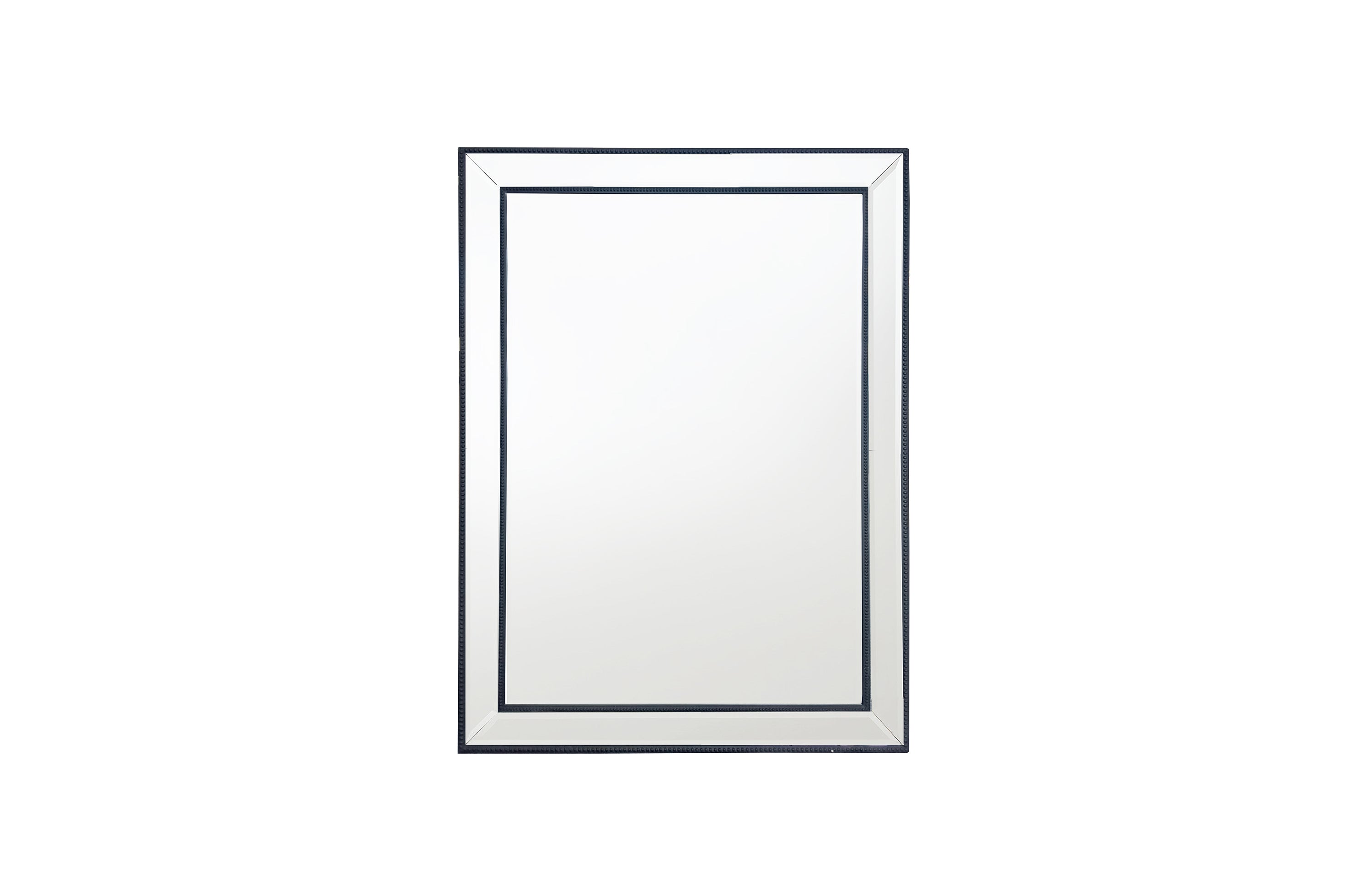 Black Beaded Framed Mirror - Rectangle 80Cm X 110Cm