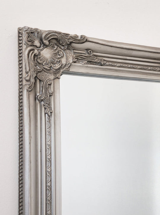 French Provincial Ornate Mirror - Antique Silver - Small 80cm x 110cm - Mirrors