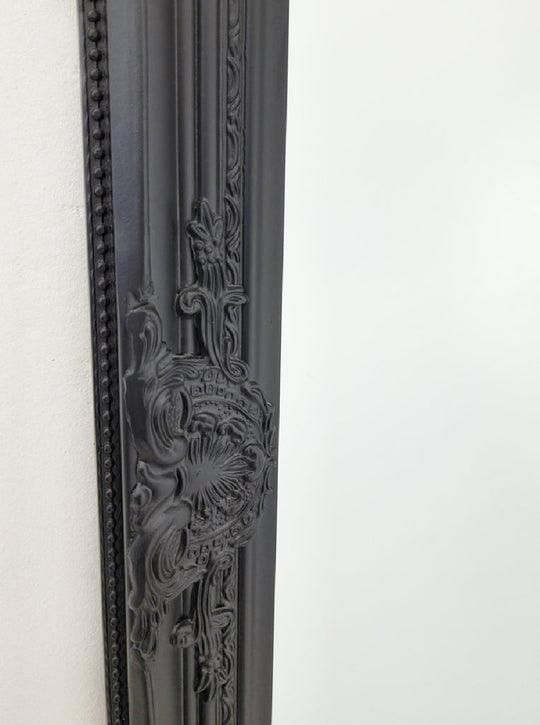 French Provincial Ornate Mirror - Black - Small 80Cm X 110Cm - Mirrors