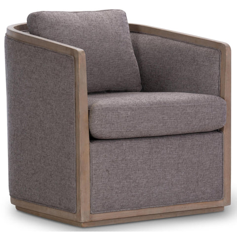 Moonlight Pine Fabric Club Armchair Executive Sofa Tub Chair - Grey