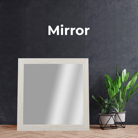 Dresser Mirror Vanity Dressing Table Mountain Ash Wood Frame - White