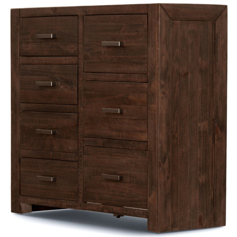 Tallboy 7 Chest Of Drawers Pine Wood Bed Storage Cabinet - Grey Stone