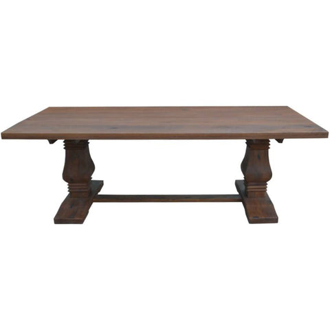 Dining Table 180Cm French Provincial Pedestal Solid Timber Wood