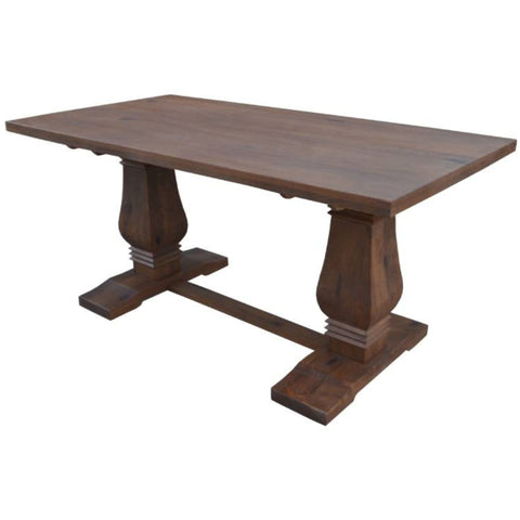 High Dining Table 200Cm French Provincial Pedestal Solid Timber Wood