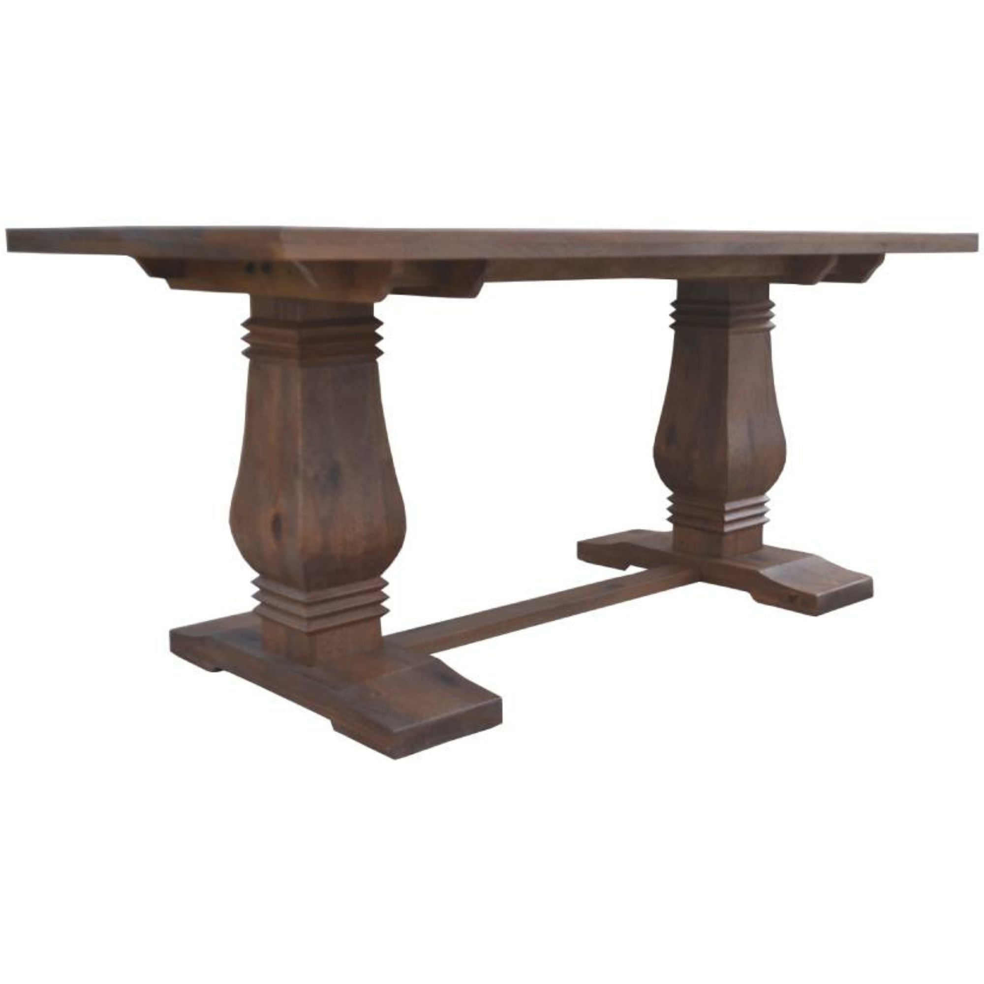 High Dining Table 200Cm French Provincial Pedestal Solid Timber Wood