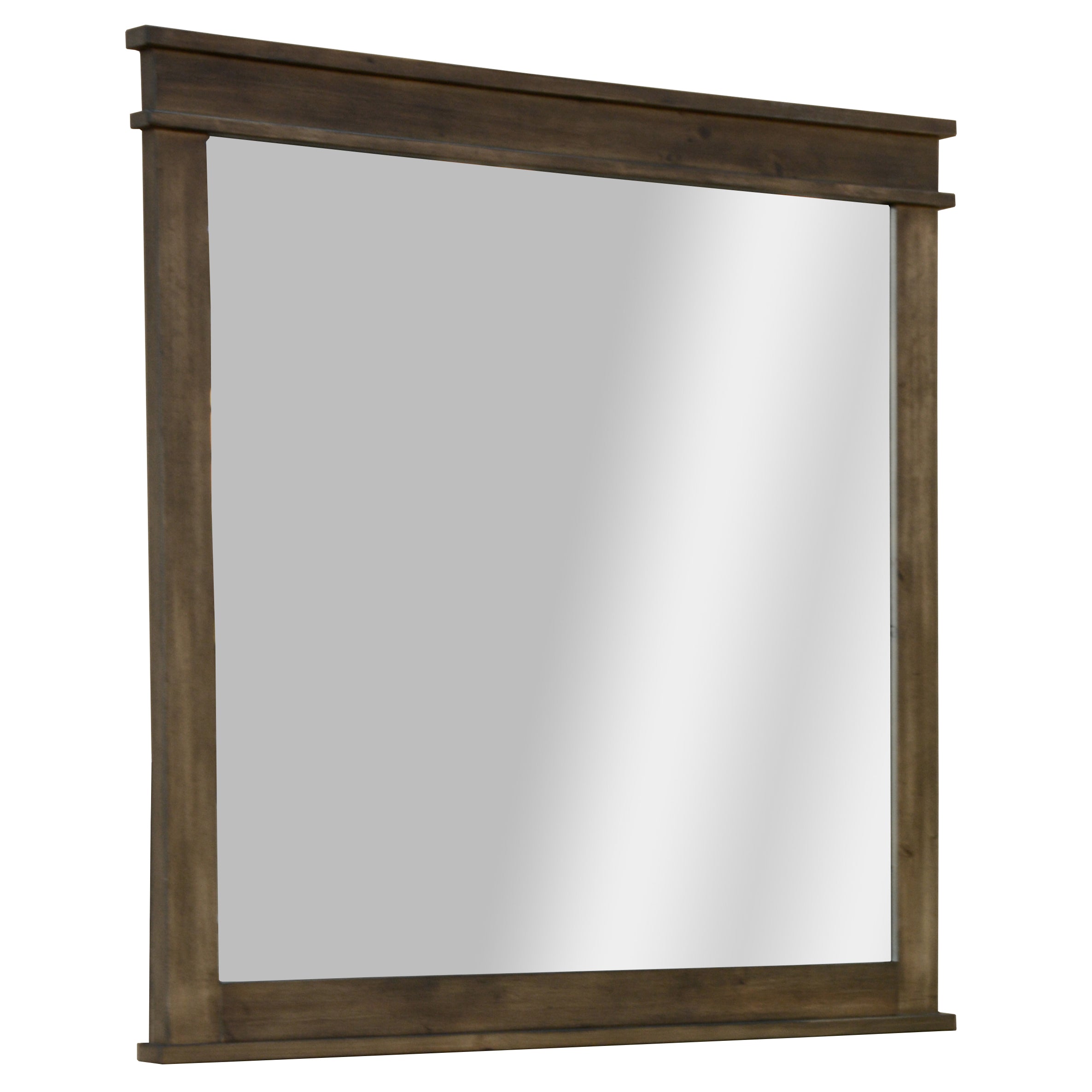 Dresser Mirror Vanity Dressing Table Solid Pine  Wood Frame - Rustic Grey