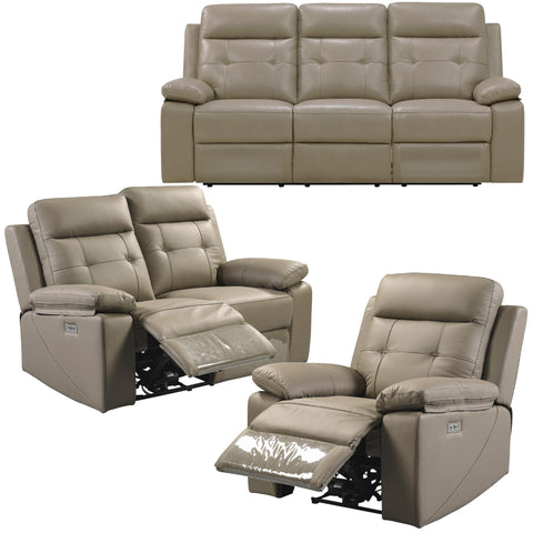3+2+1 Seater Electric Recliner Sofa Genuine Leather Home Theater Lounge
