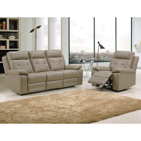 3 Seater Electric Recliner Sofa Genuine Leather Home Theater Lounge