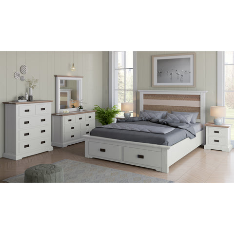 Bed Frame Queen Size Mattress Base With Storage Drawers - Multi Color