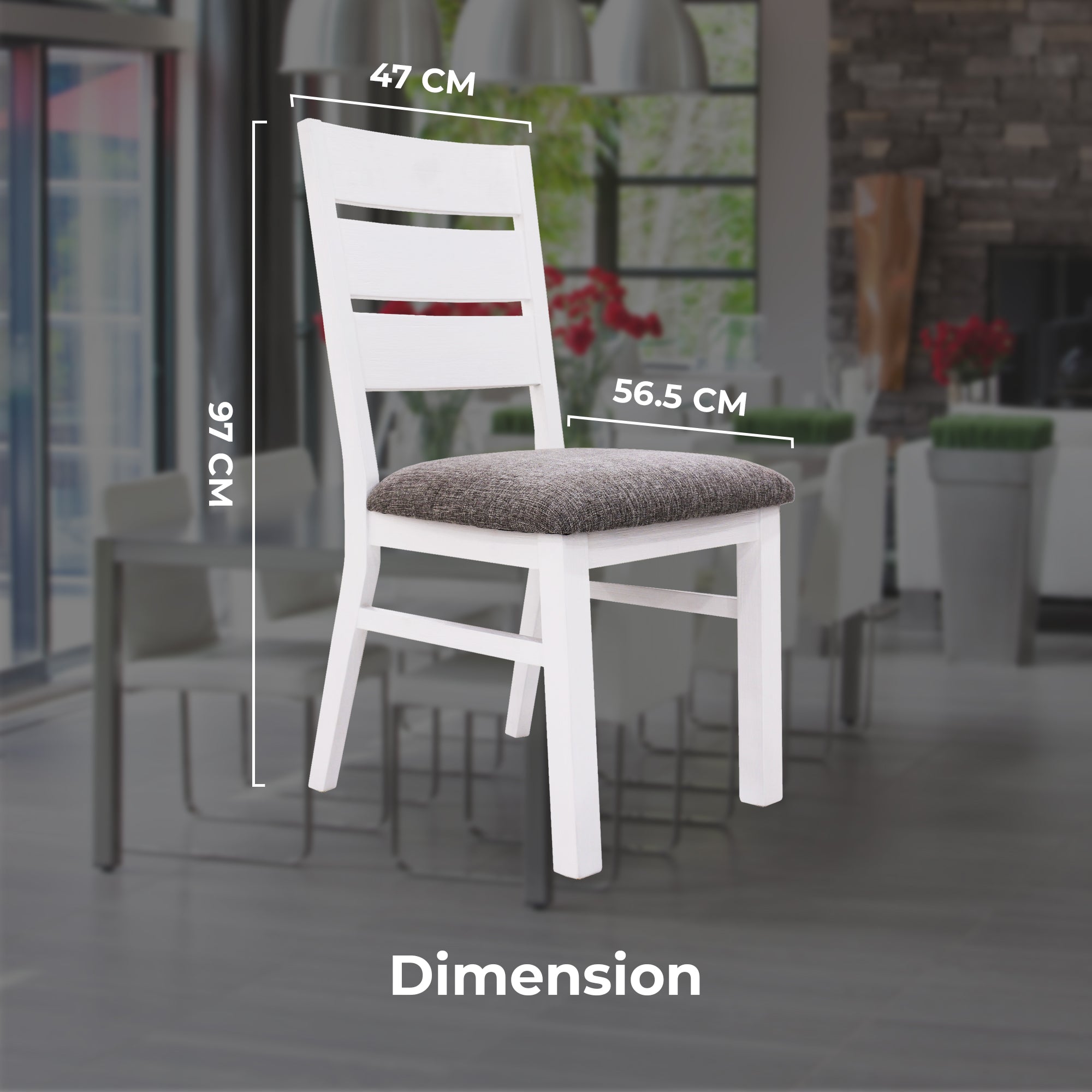Vibrant Dining Delight: Multi-Color Acacia Wood Dining Chair Set