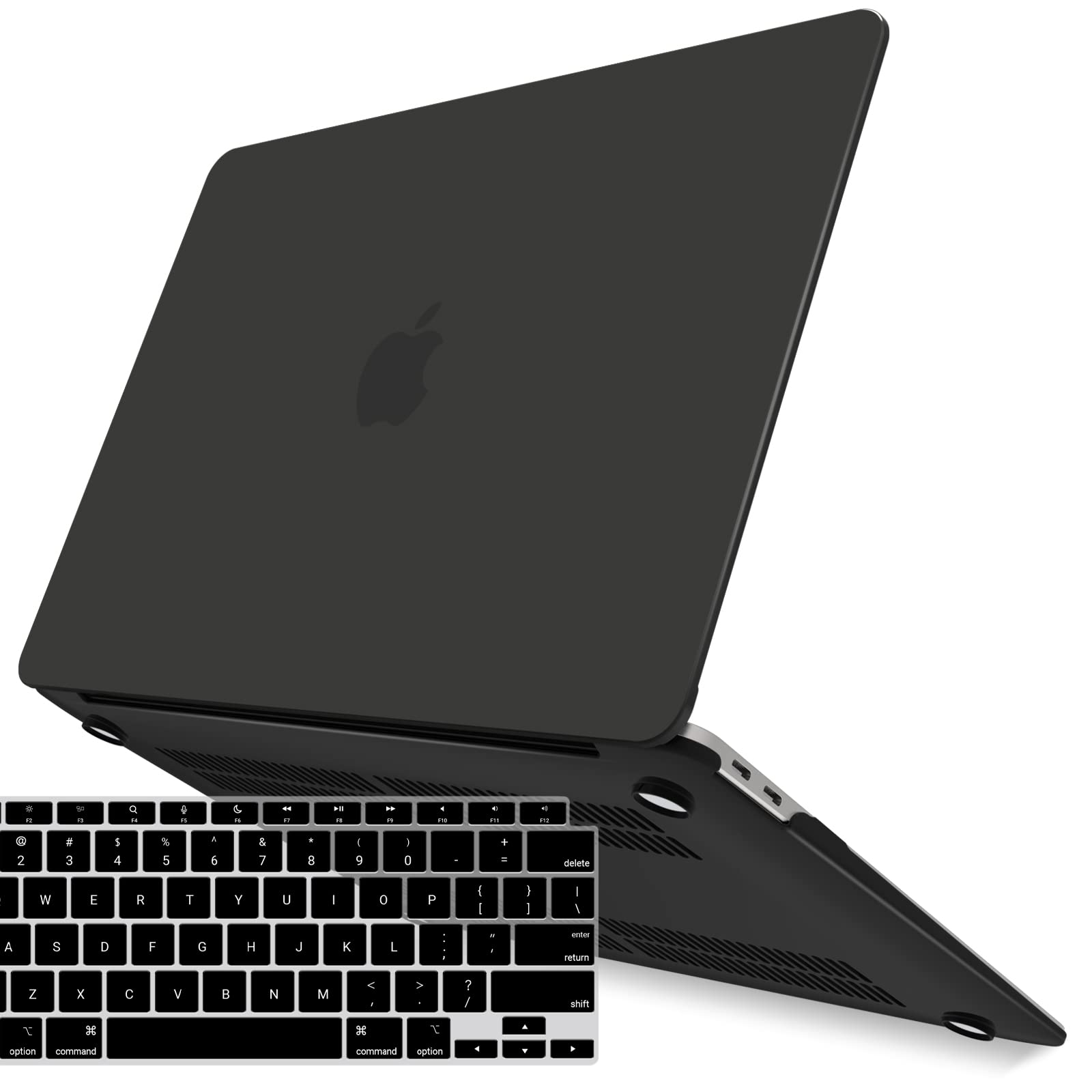 Macbook Air 13 Inch Case 2 Shell Case Keyboard Cover Black with Cases & Skins